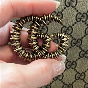 Gold Brooch with Interlocking Design